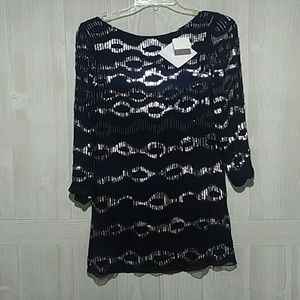 Badgley mischka mini dress with sequins